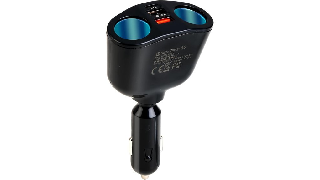 120w car charger dual usbs