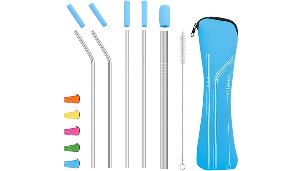 5 pack stainless steel straws