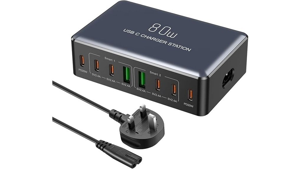 8 port usb c pd charger