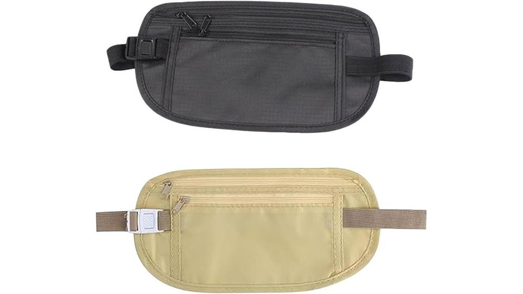 anti theft travel money belt 2 pack