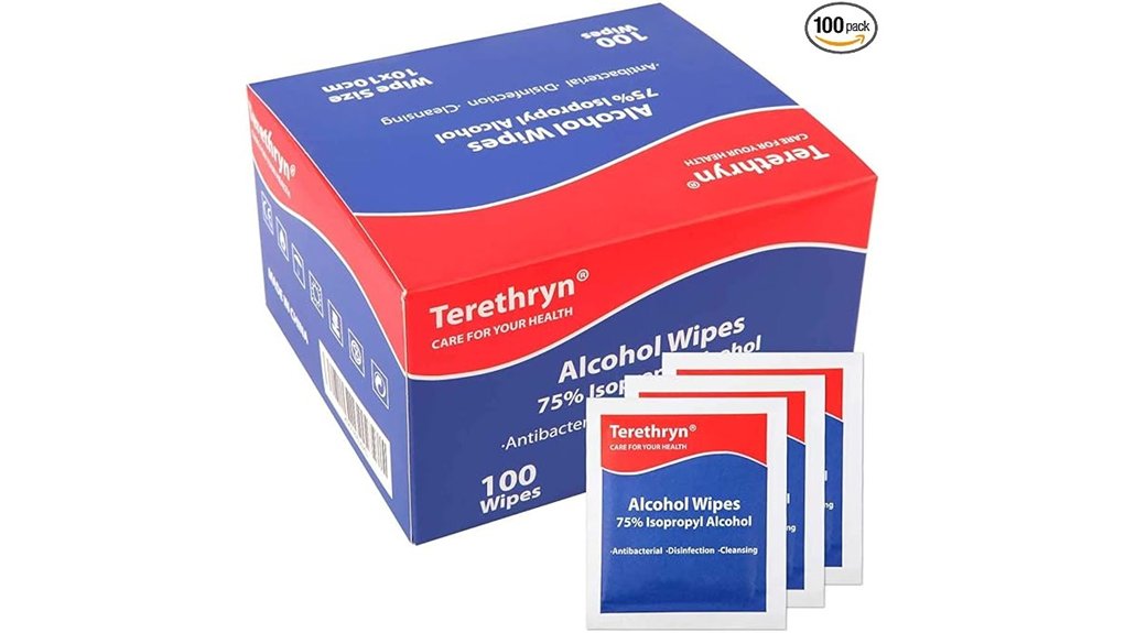 antibacterial wipes with 75 ipa