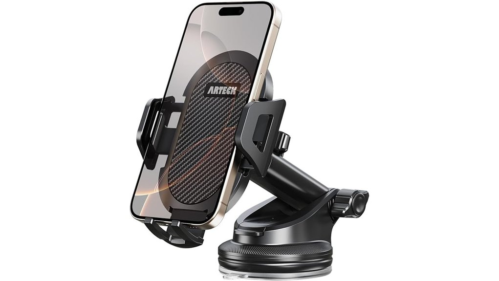 arteck car mount rotates smartphone