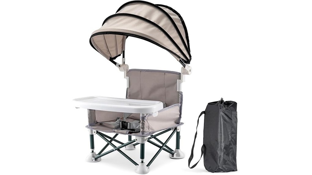 baby folding dining chair with canopy