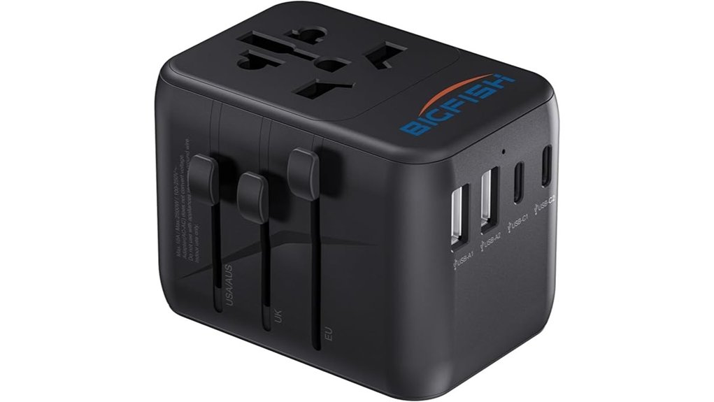 bigfish travel adapter with usbs
