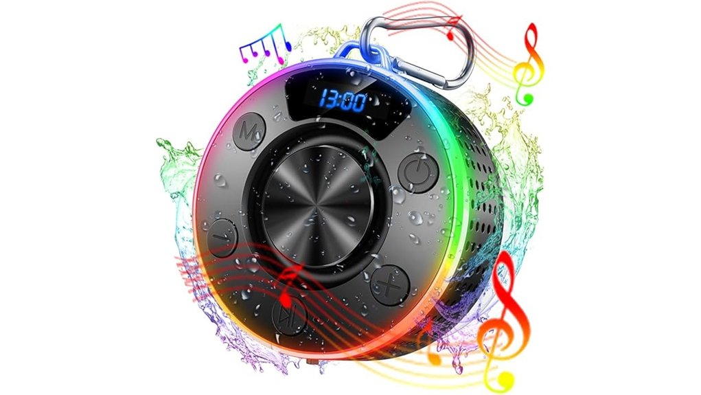 bluetooth shower speaker with rgb lights