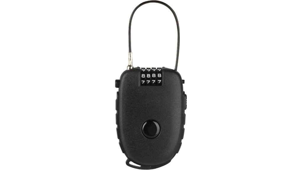 cable lock with four digit combination