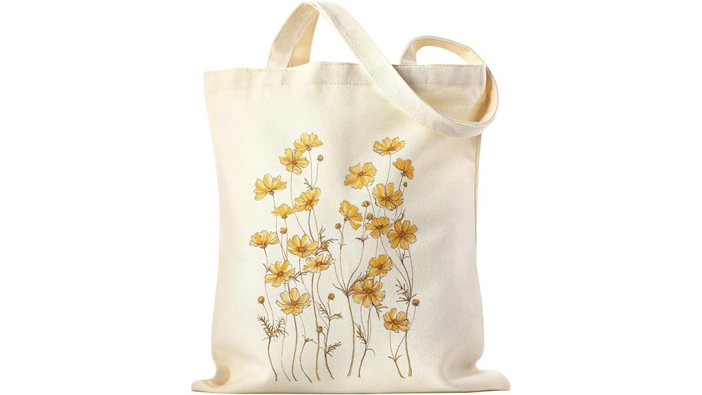 canvas tote bag with inner pocket