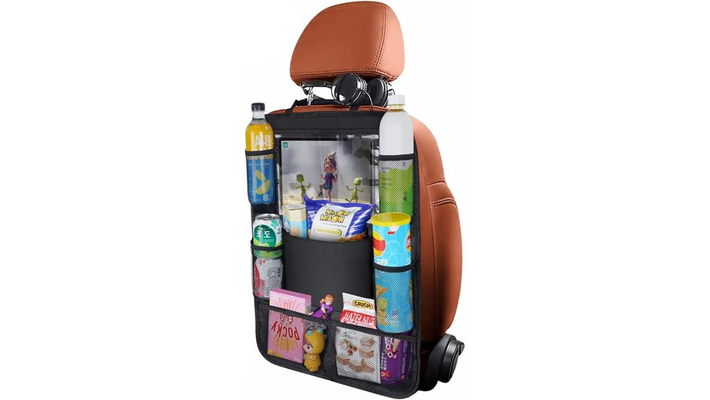 car organizer with tablet holder