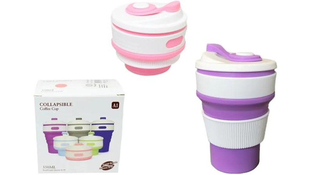 collapsible 350ml silicone cup