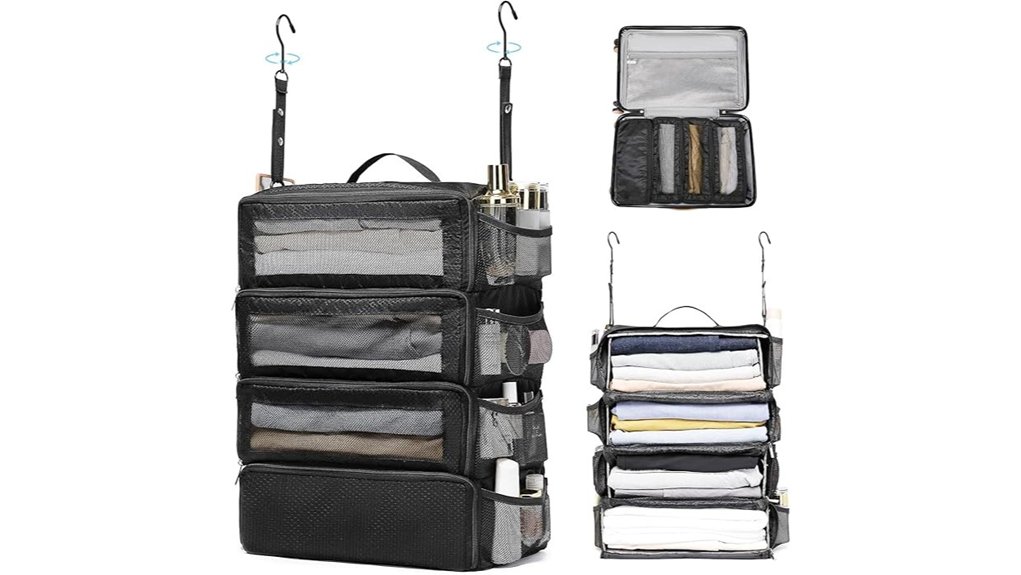 collapsible hanging luggage cubes