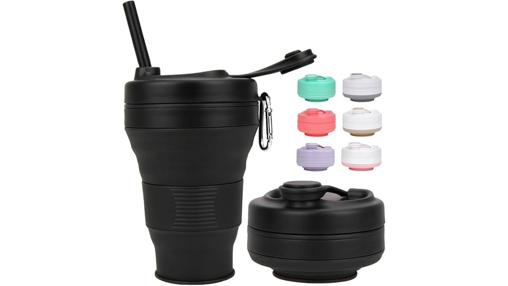 collapsible travel mug with lid