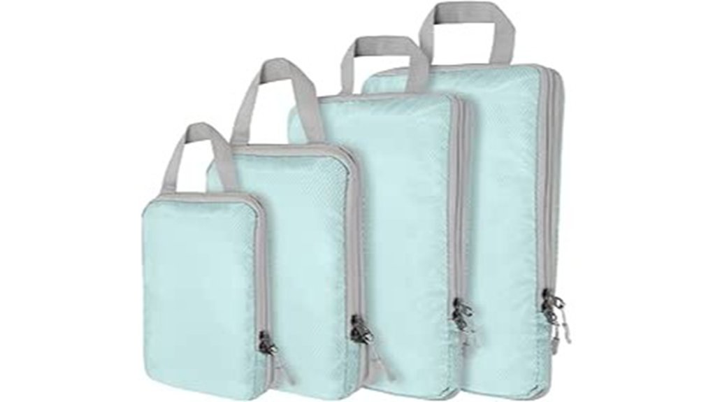 compression packing cubes set lake blue