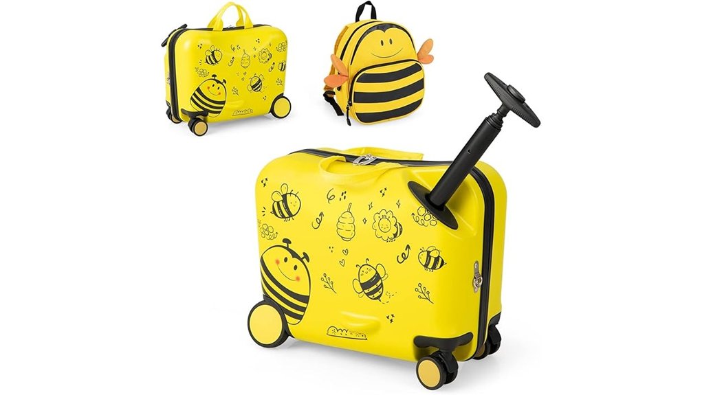 costway kids luggage set wheels