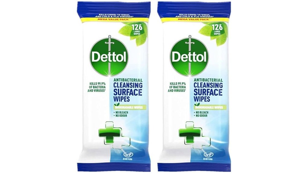 dettol antibacterial wipes 252 count