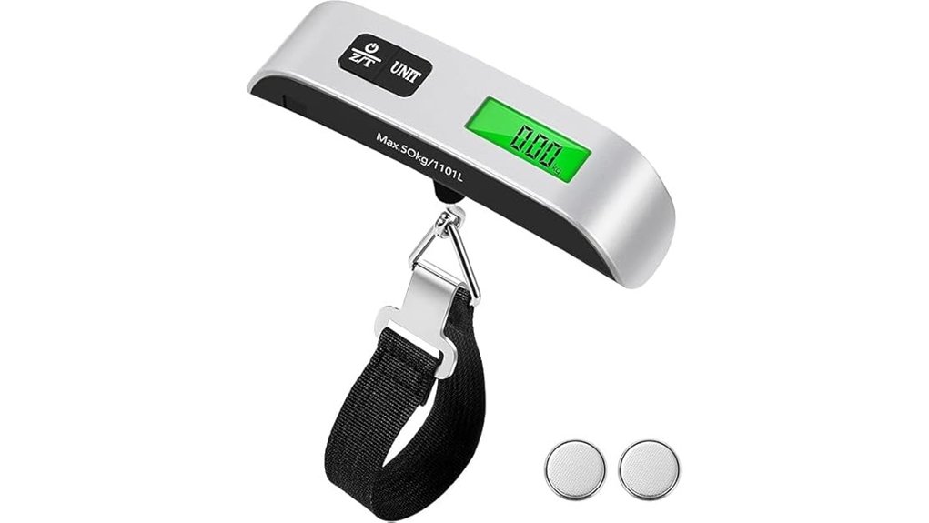 digital luggage scale with temp sensor