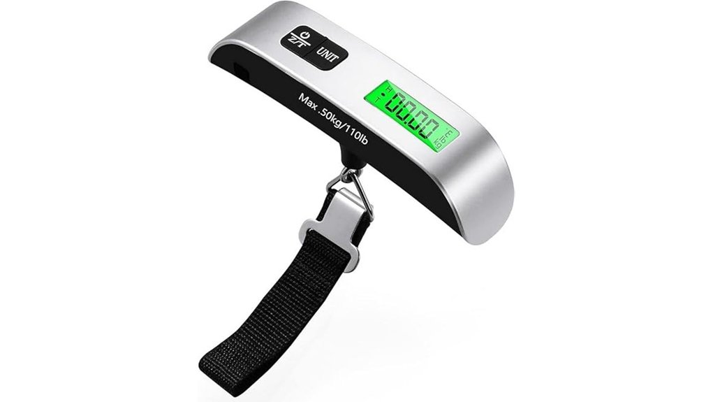 digital luggage scale with temperature