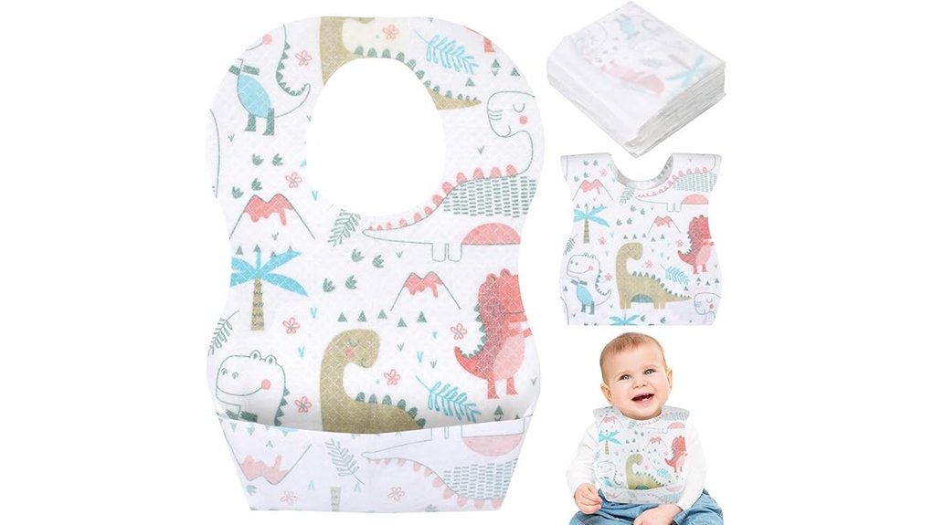disposable baby bibs with food catcher pocket