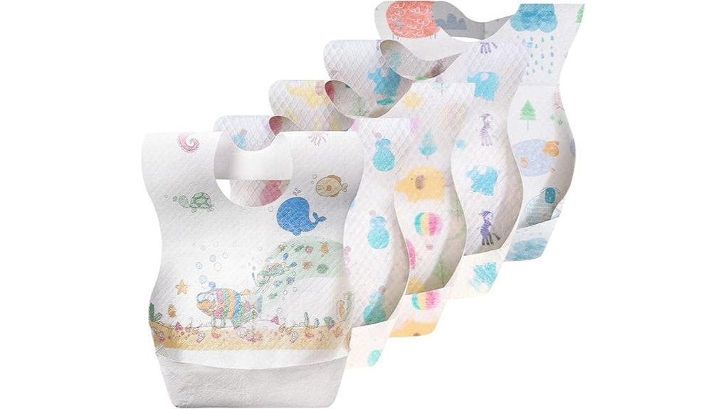disposable bibs 50 pack waterproof
