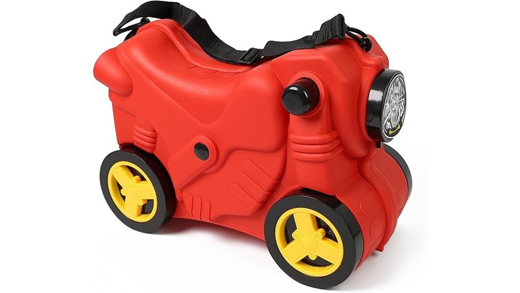 divchi red ride on suitcase