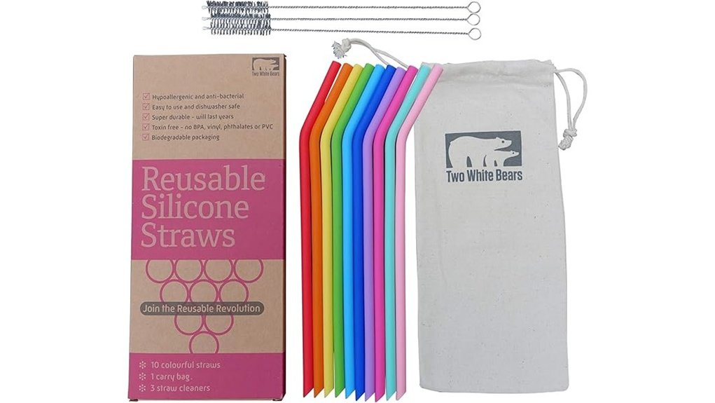 eco friendly silicone straws