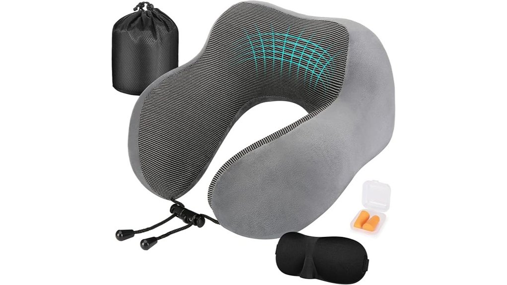 eono travel memory foam pillow