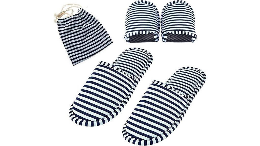 eqlef foldable blue slippers