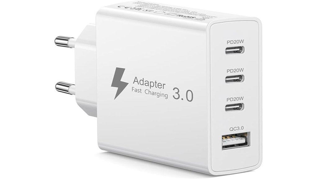 eu travel charger 50w 4 ports