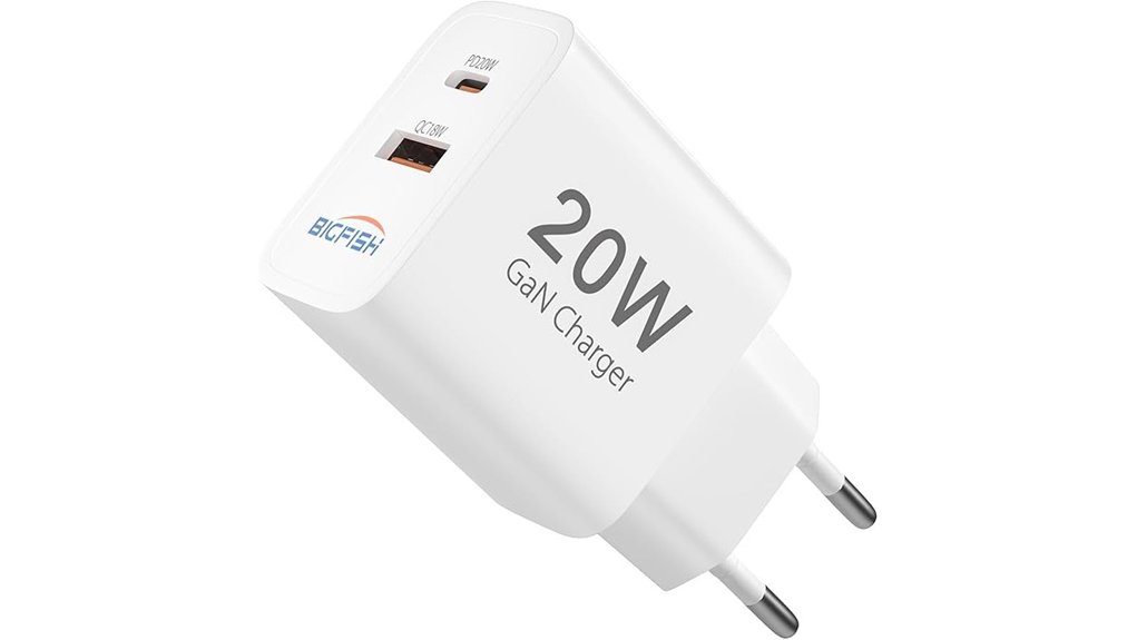 eu usb travel charger 20w pd 18w qc