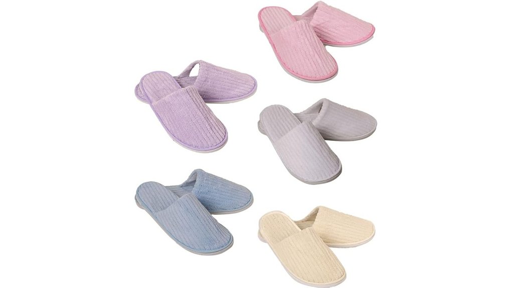five pairs portable slippers