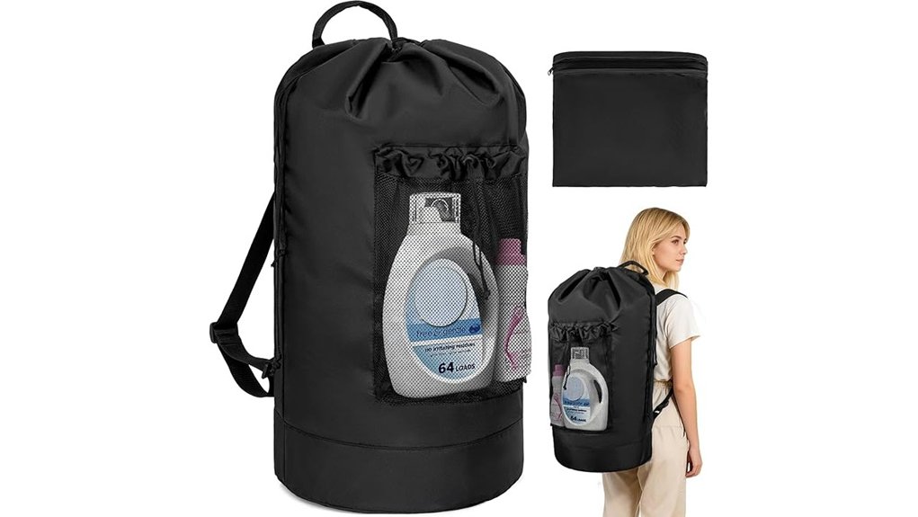 foldable laundry bag backpack