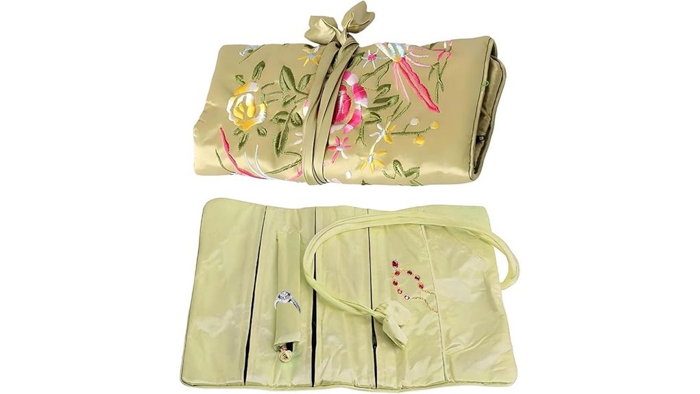 foldable travel jewellery roll