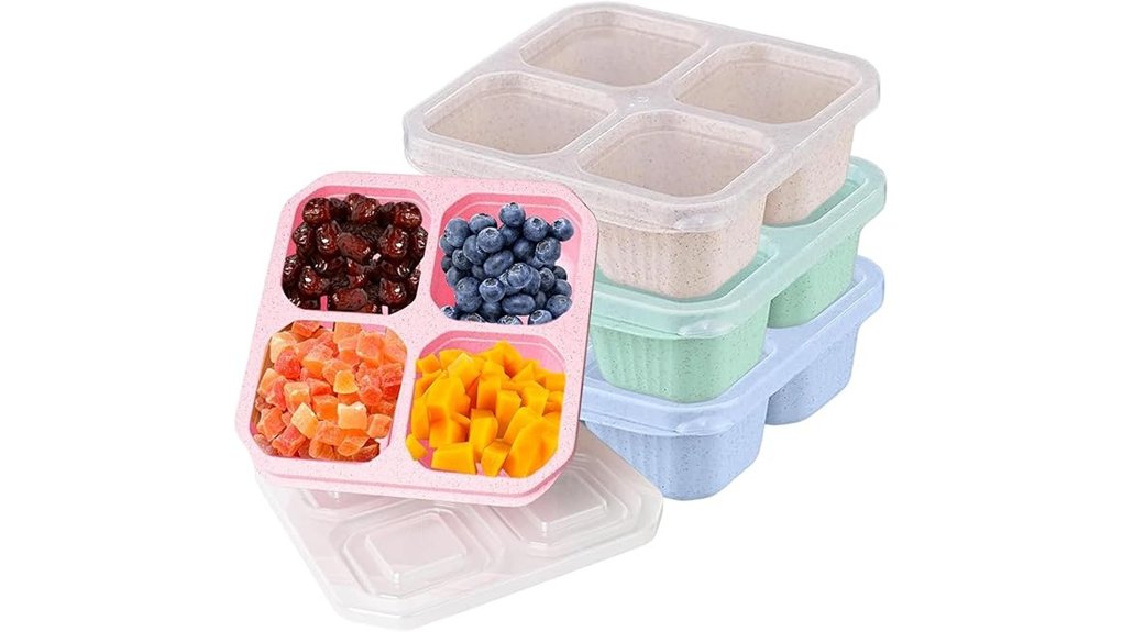 four pack reusable snack boxes