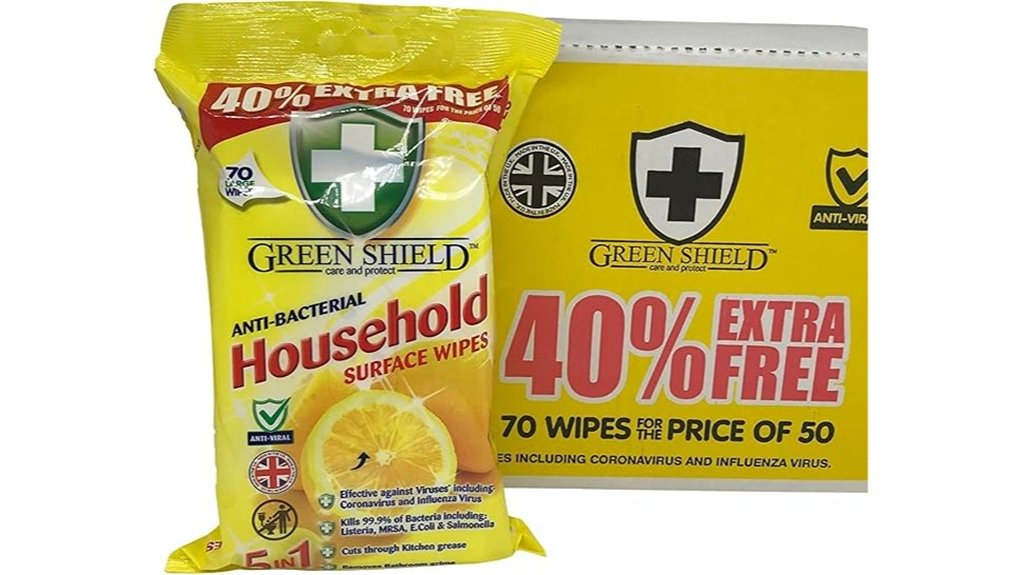 greenshield antibac surface wipes