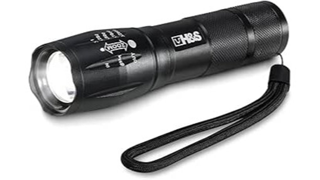 h s led torch compact waterproof