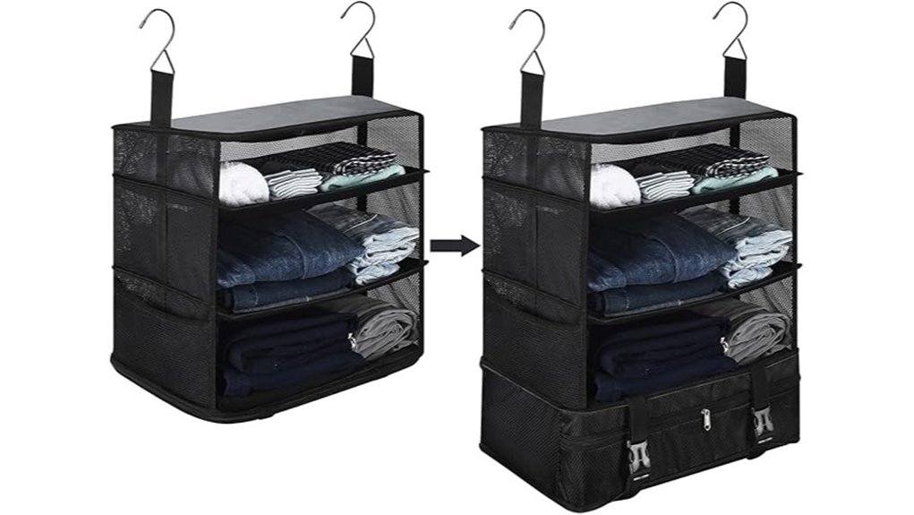 hanging collapsible travel organisers