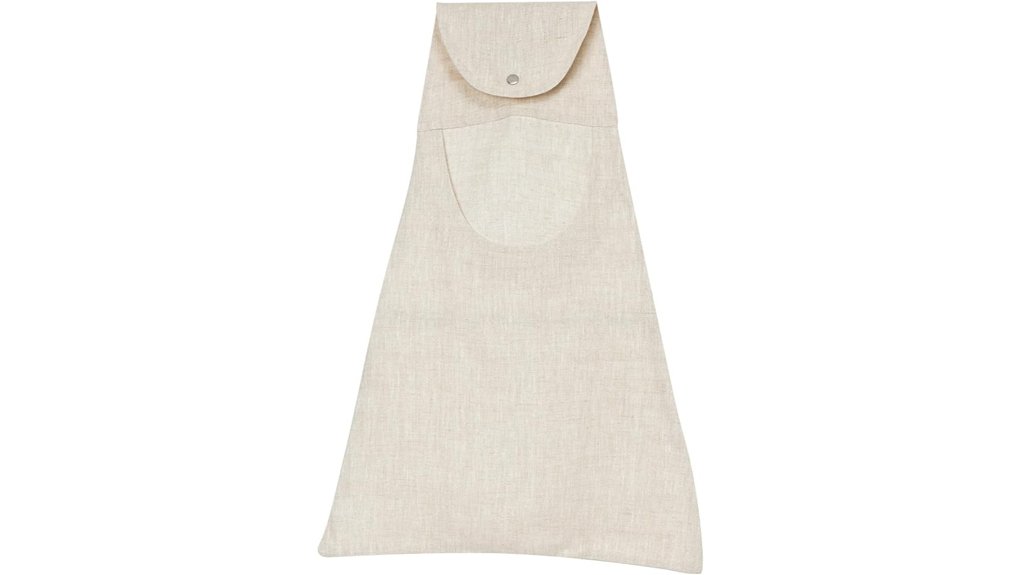 hanging linen laundry bag