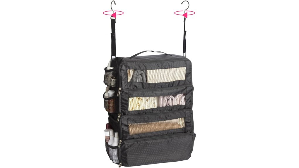 hanging travel packing organizer