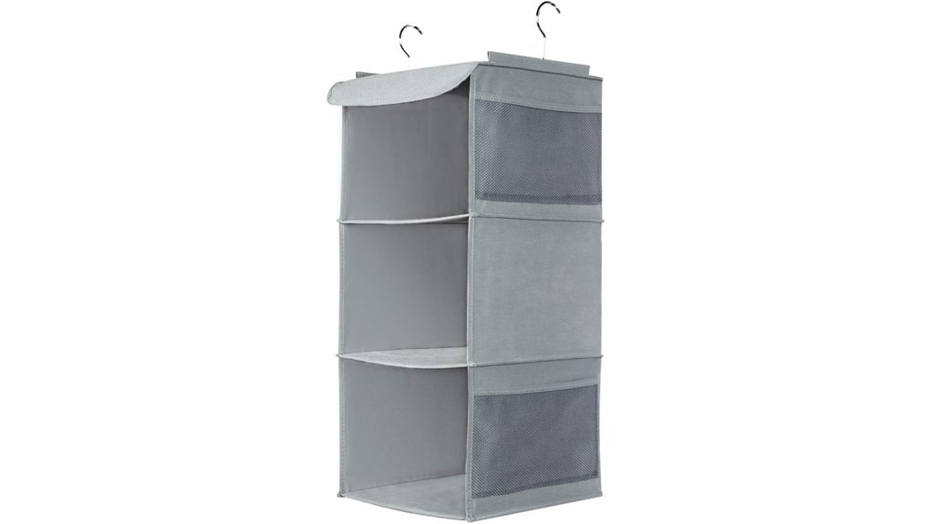 hanging wardrobe with shelves