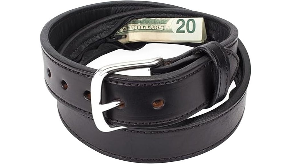 hidden travel money belt secret zipper compartment
