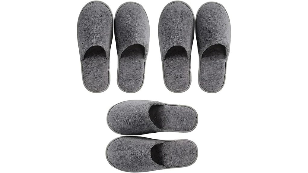 hotel slippers three pairs non slip velvet guest slippers