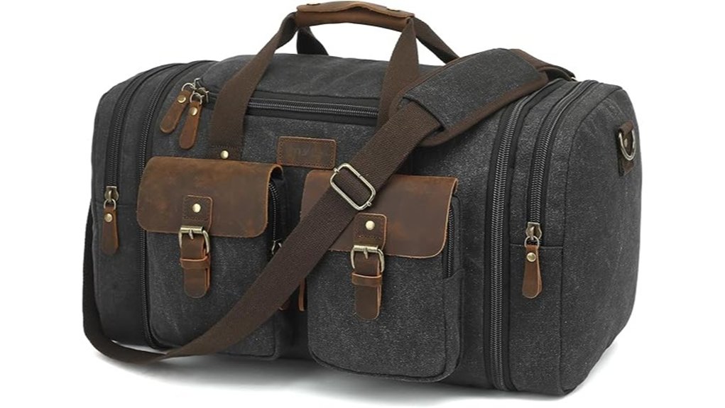 imyth 60l leather duffle bag