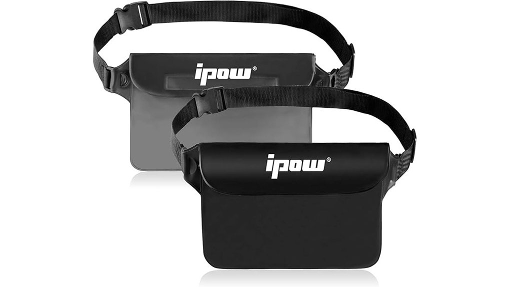 ipow waterproof pouch adjustable waist
