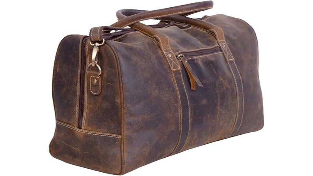 komalc genuine leather duffel