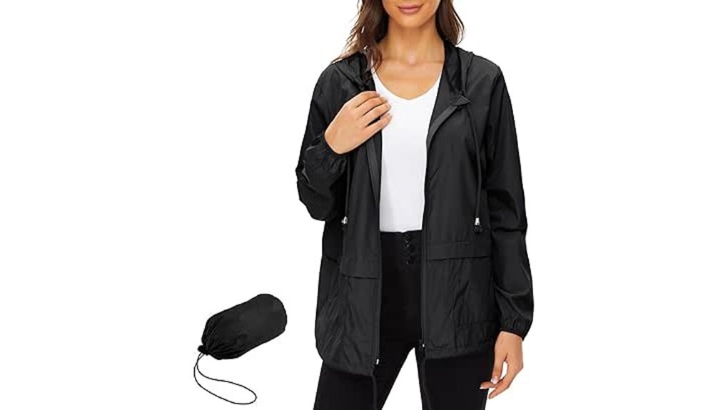 ladies lightweight waterproof windbreaker jacket