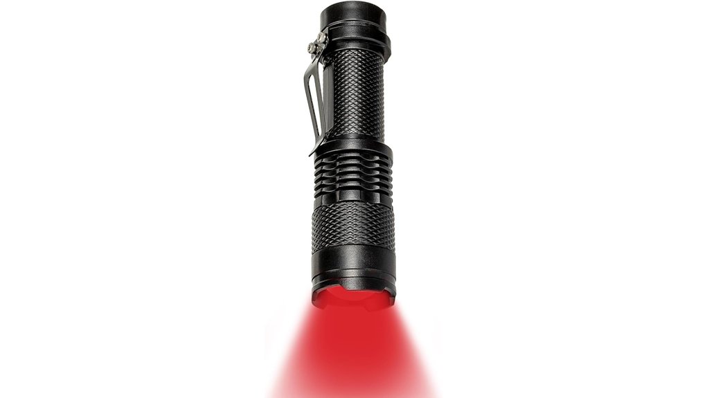 lytari waterproof red flashlight