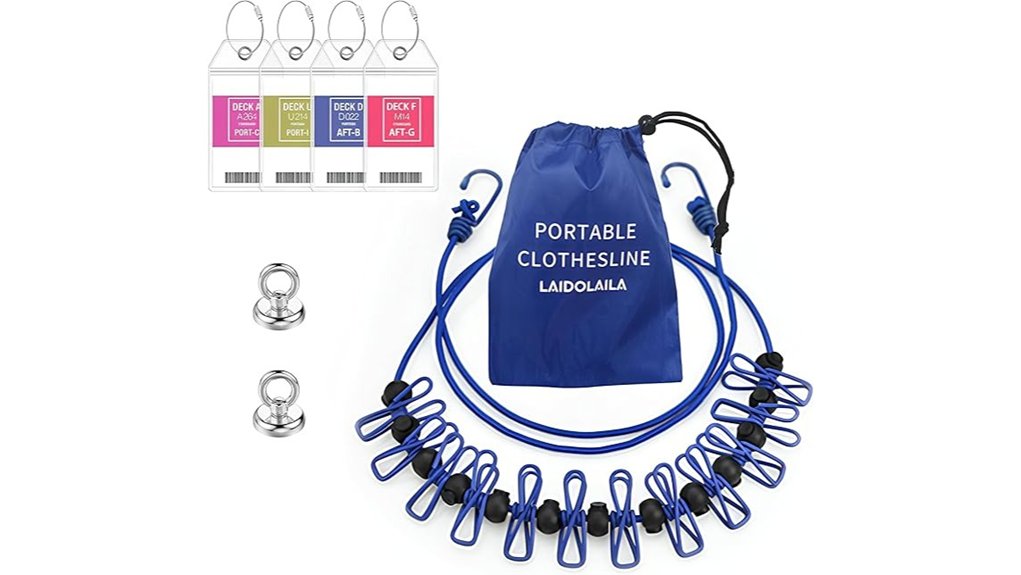 magnetic retractable clothes line
