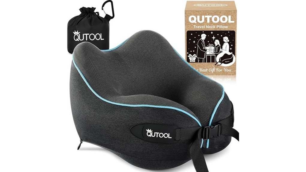 memory foam travel pillow with adjustable neck support