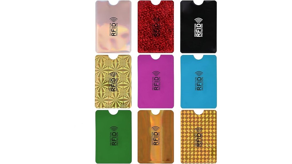 molain colorful rfid cardholder set