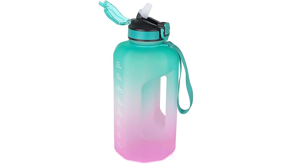 motivational 2 2l bottle with straw