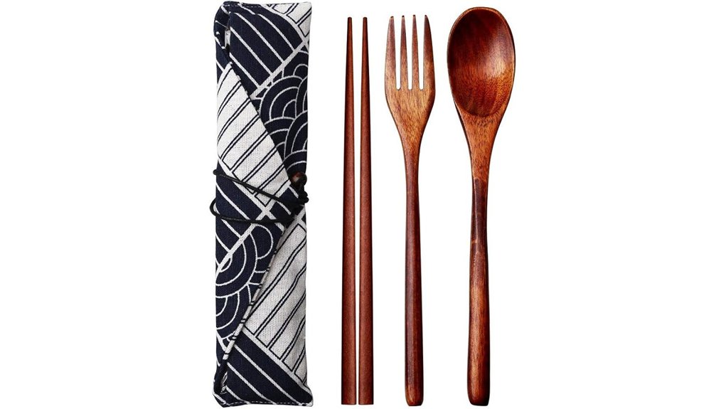 nuoshen wooden sushi cutlery set